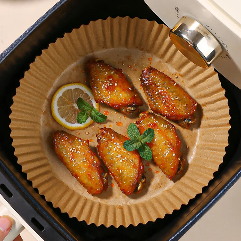 EcoDrop 6.5" Air Fryer Parchment Paper Liners Wholesale – Non-Stick & Biodegradable -1