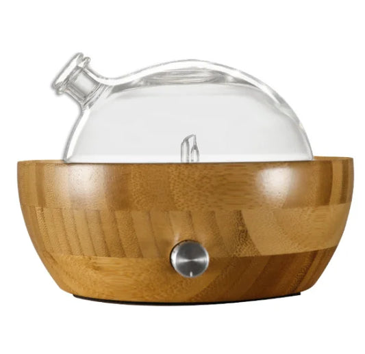 EcoDrop Bamboo & Glass Ultrasonic Aroma Diffuser