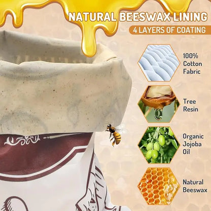 Reusable Beeswax Bread Bag x 2pcs-5