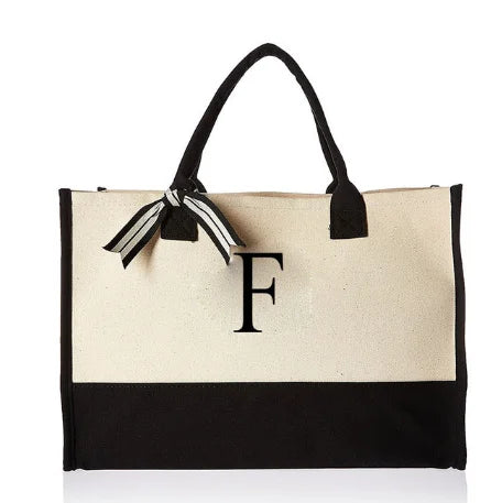 Hot Sale Eco Friendly Cotton Shopping Canvas Tote Bag with Letter Printed Logo Reusable Lady Handbag Tote Bag-25