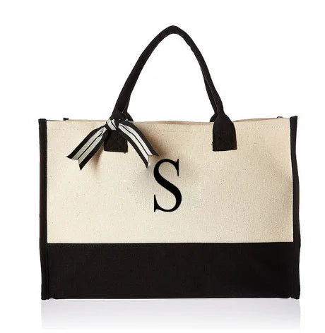 Hot Sale Eco Friendly Cotton Shopping Canvas Tote Bag with Letter Printed Logo Reusable Lady Handbag Tote Bag-24