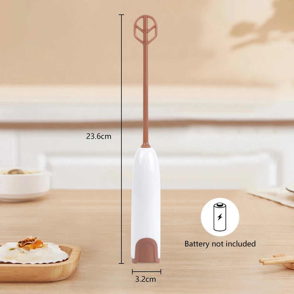 Mocha Stainless Steel Portable Mini Coffee Foamer Beater Milk Frother-1