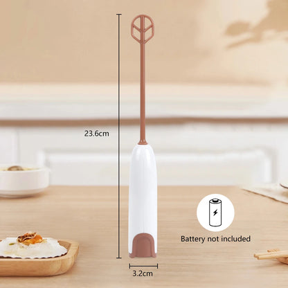 Mocha Stainless Steel Portable Mini Coffee Foamer Beater Milk Frother-1