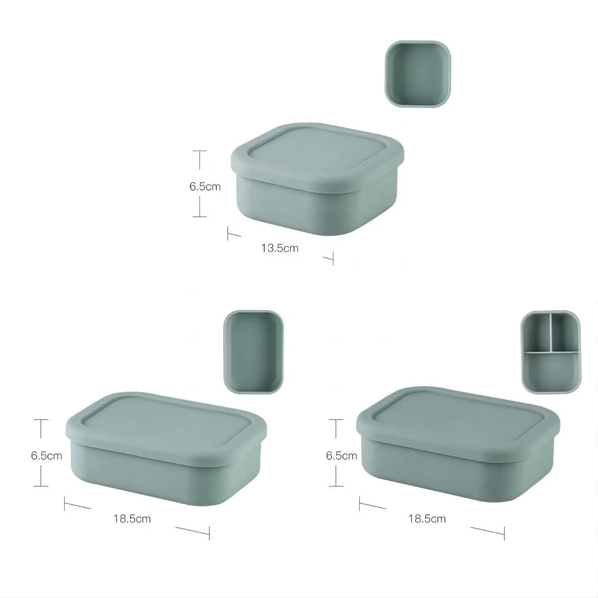 Special Offer Food Grade Silicone Food Box Leak Proof School Kid Portable Food Container Silicone Bento Lunch Box With Lid-5