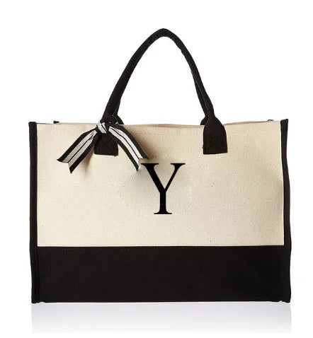 Hot Sale Eco Friendly Cotton Shopping Canvas Tote Bag with Letter Printed Logo Reusable Lady Handbag Tote Bag-11