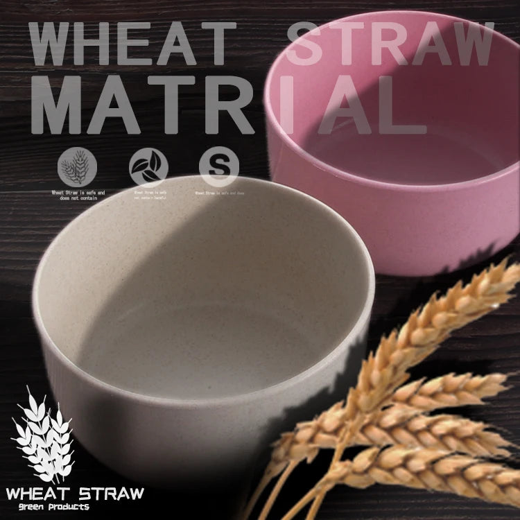 EcoDrop Wheat Straw Bowls – Set of 4 Colorful, Biodegradable & Durable-2