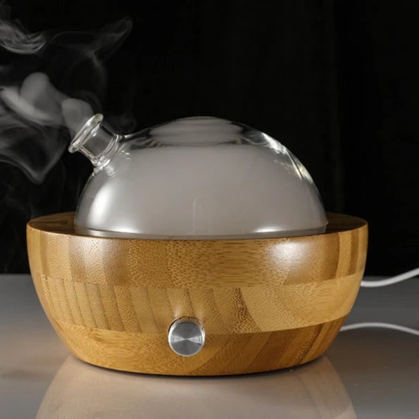 EcoDrop Bamboo & Glass Ultrasonic Aroma Diffuser