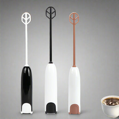 Mocha Stainless Steel Portable Mini Coffee Foamer Beater Milk Frother-0