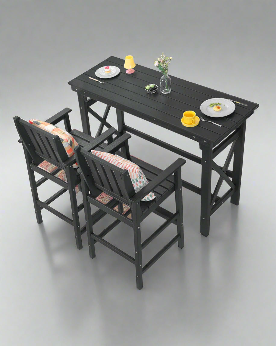 EcoDrop Commercial-Grade HDPE Bistro Set – Recycled Outdoor Dining Furniture-0