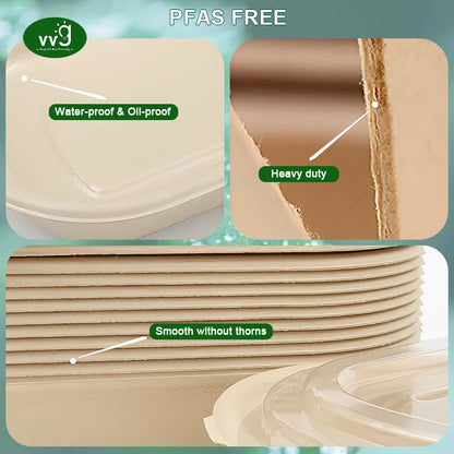 EcoDrop PFAS-Free Bamboo Pulp Plates – 10" Compostable Dinner Plates-3