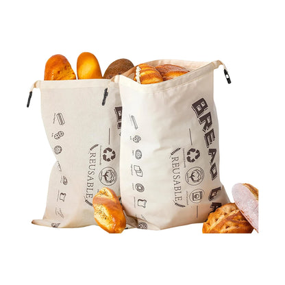 Reusable Beeswax Bread Bag x 2pcs-2