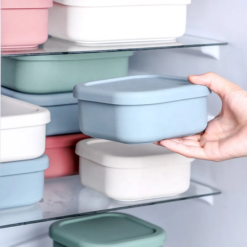 Special Offer Food Grade Silicone Food Box Leak Proof School Kid Portable Food Container Silicone Bento Lunch Box With Lid-2