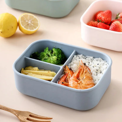 Special Offer Food Grade Silicone Food Box Leak Proof School Kid Portable Food Container Silicone Bento Lunch Box With Lid-4
