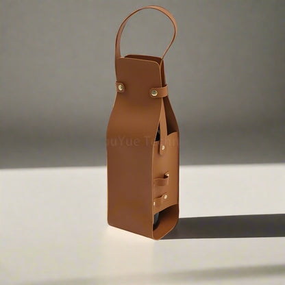 EcoDrop Vegan Leather Wine Bag – Stylish Reusable Wine Carrier for Travel, Beach & Corporate Gifting-5
