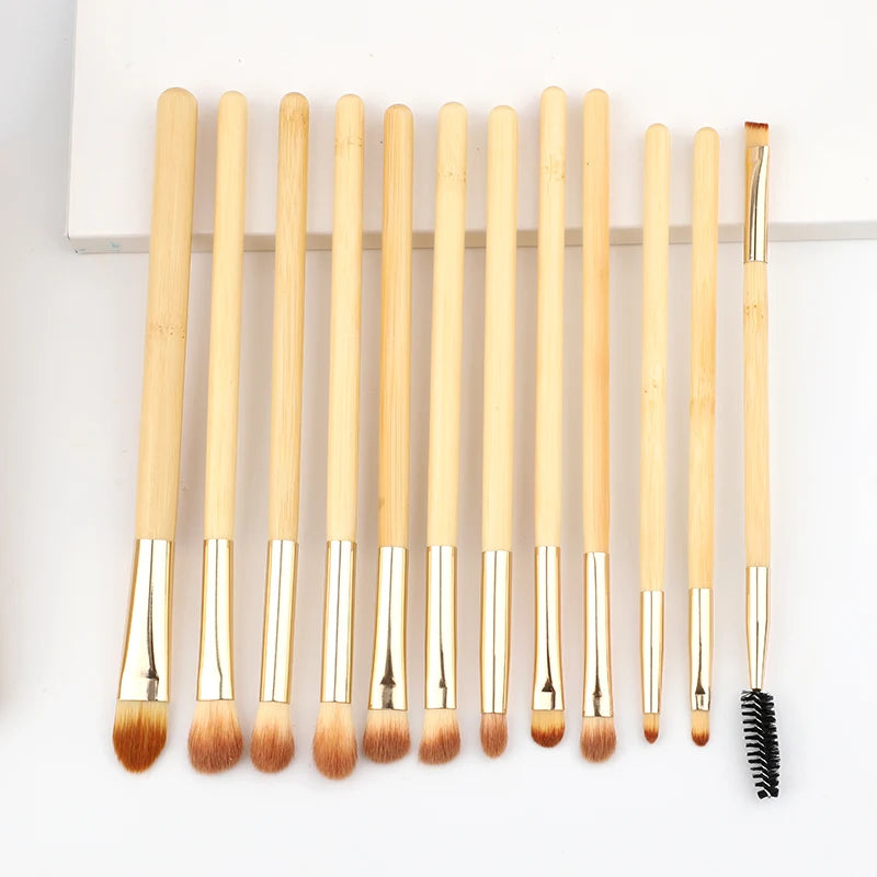 EcoDrop 18-Piece Gold Bamboo Makeup Brush Set-3