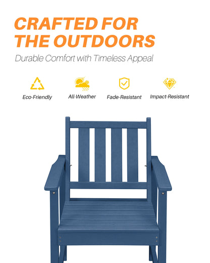 Free US Shipping Modern 6-Seater HDPE Outdoor Patio Furniture Set Garden Table Chairs for Courtyard Hospital Dining Beach Hotel-2