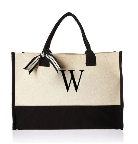 Hot Sale Eco Friendly Cotton Shopping Canvas Tote Bag with Letter Printed Logo Reusable Lady Handbag Tote Bag-9