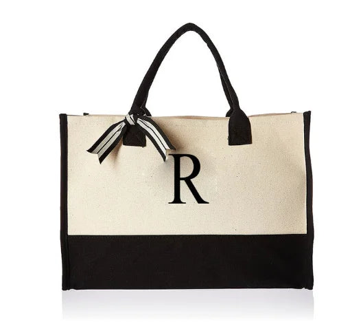 Hot Sale Eco Friendly Cotton Shopping Canvas Tote Bag with Letter Printed Logo Reusable Lady Handbag Tote Bag-21