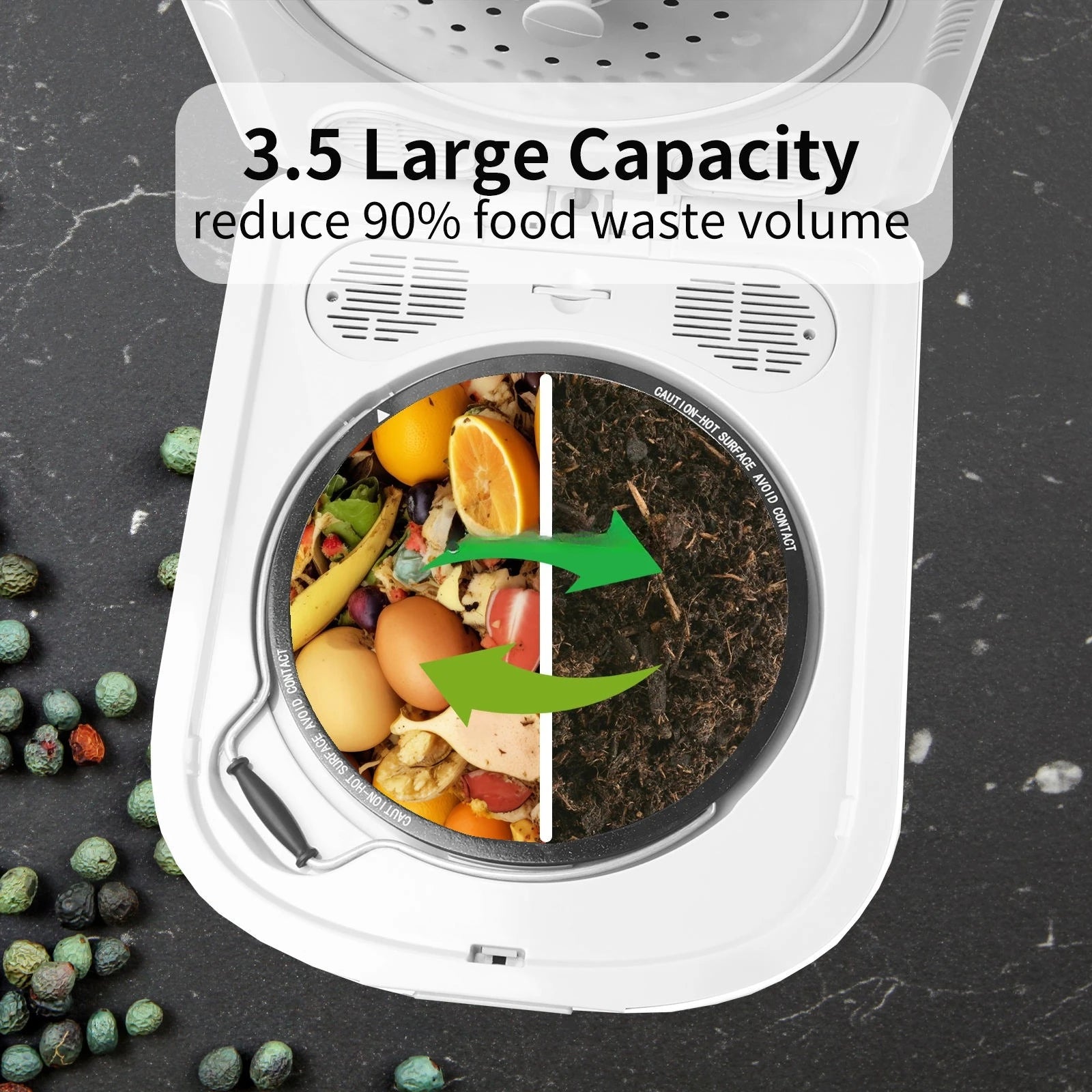 NEW! EcoDrop Electric Automatic Smart Kitchen Organic Food Waste Composter