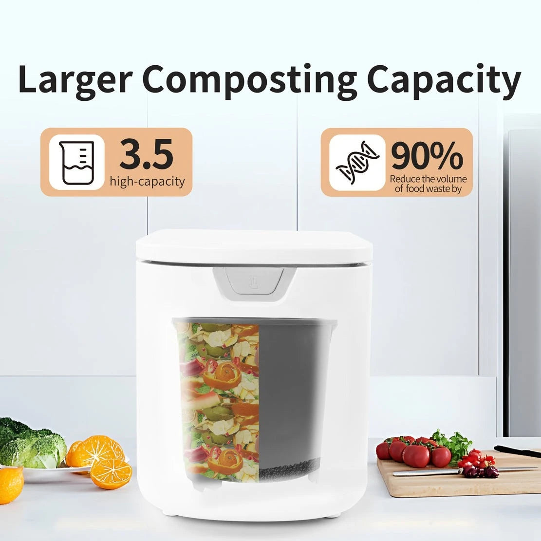 NEW! EcoDrop Electric Automatic Smart Kitchen Organic Food Waste Composter