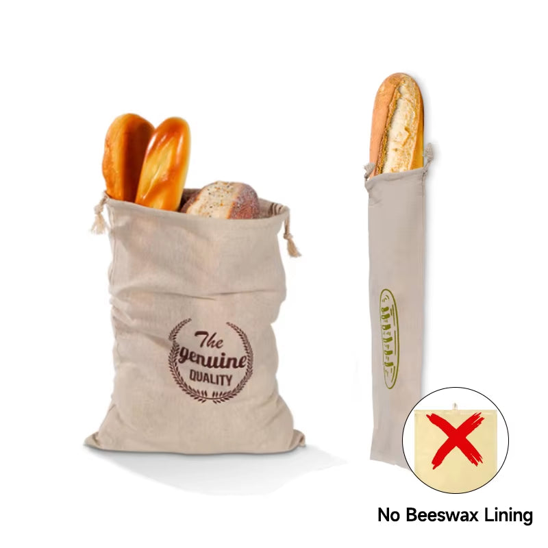 EcoDrop Reusable Linen & Beeswax Bread Bags