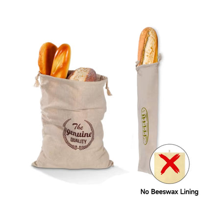 EcoDrop Reusable Linen & Beeswax Bread Bags