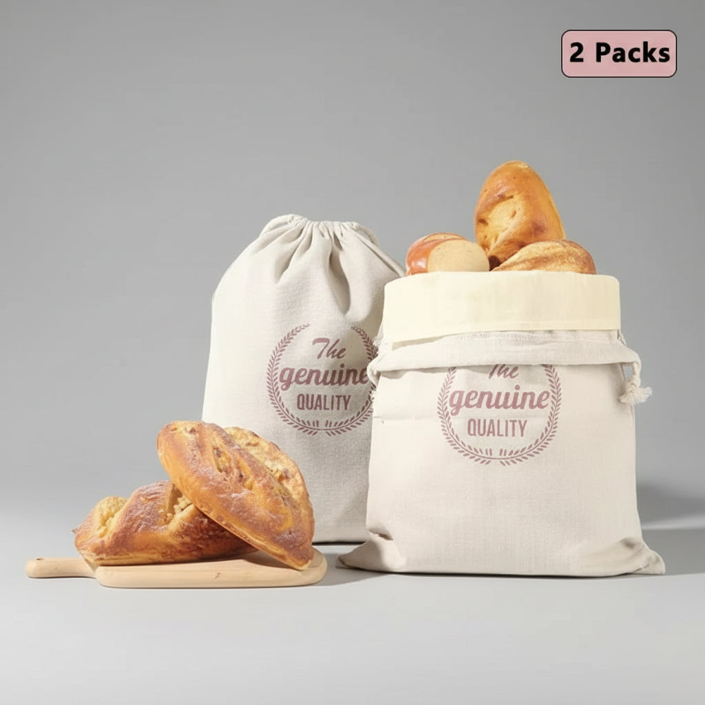 EcoDrop Reusable Linen & Beeswax Bread Bags