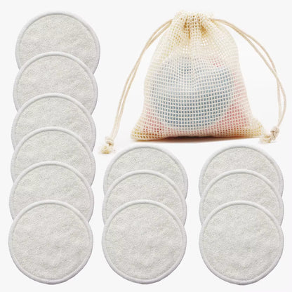 Reusable Bamboo Makeup Remover Pads 12Pcs