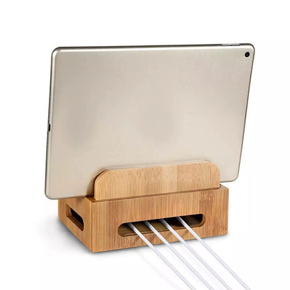 EcoDrop Bamboo Multi-Device Charging Station & Dock Organiser