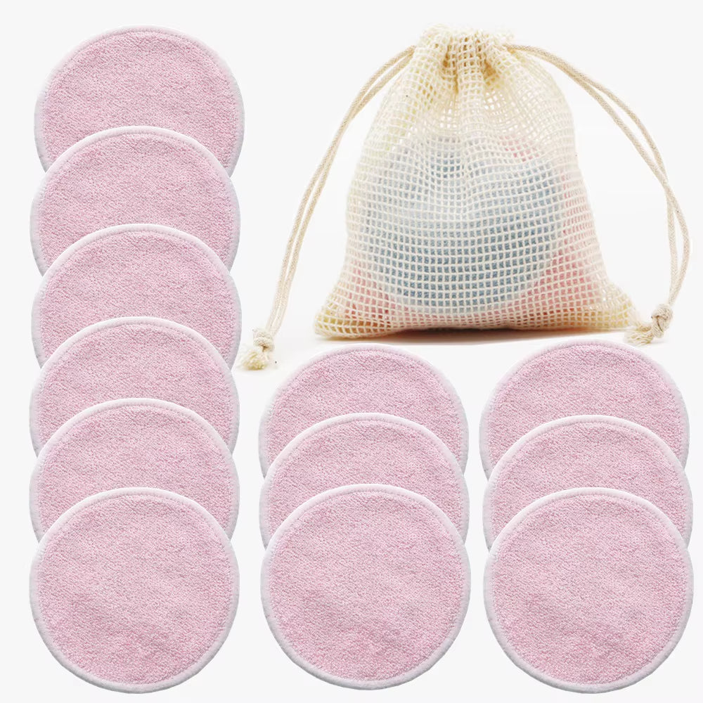 Reusable Bamboo Makeup Remover Pads 12Pcs