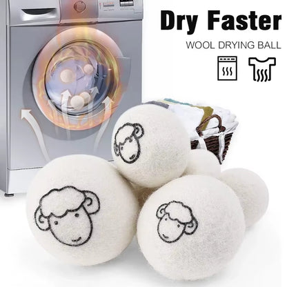 EcoDrop Eco-Friendly Wool Dryer Balls - Chemical-Free Natural Fabric Softener