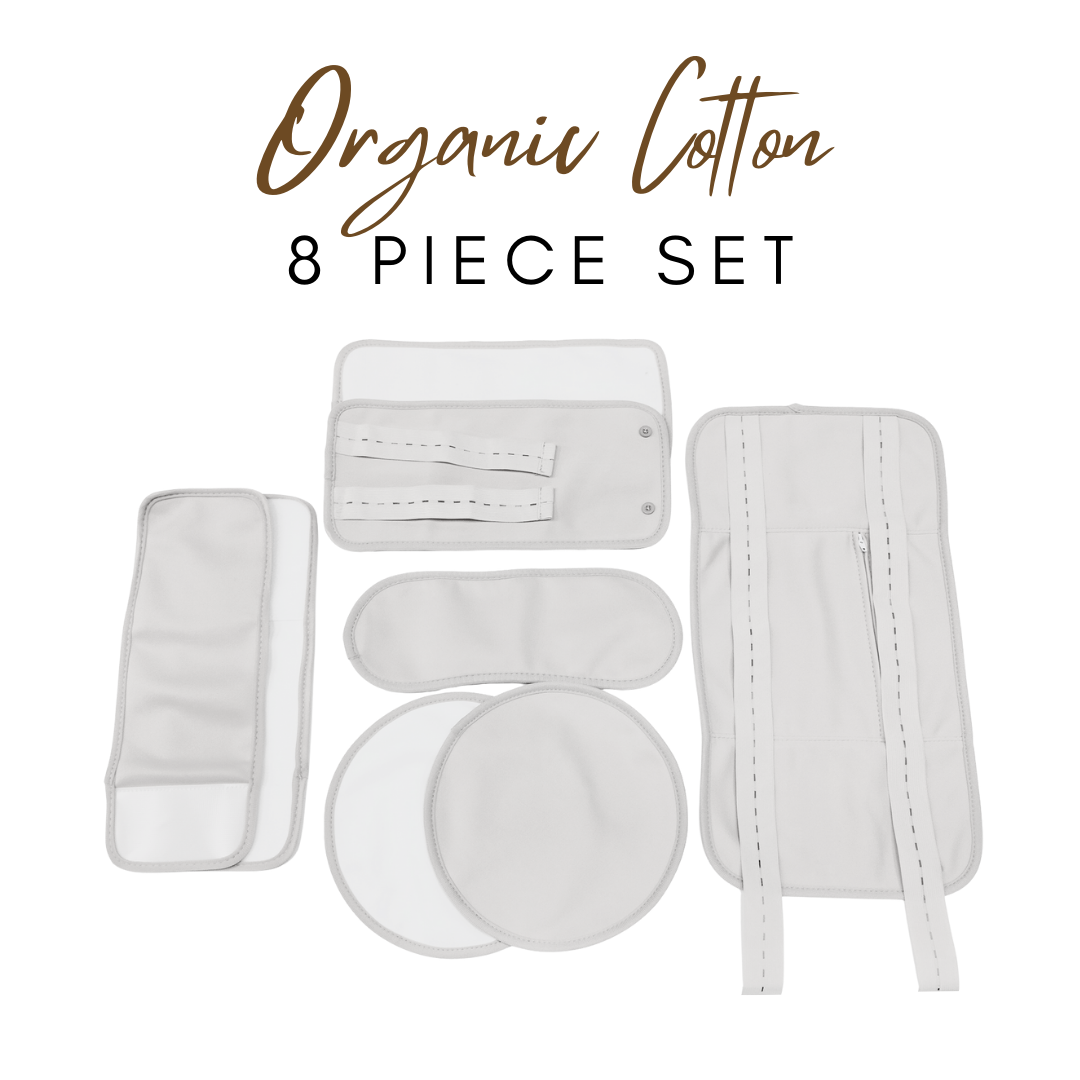 8 Piece Organic Cotton Castor Oil Wraps Pack-2